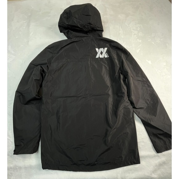 NWT DIXXON Mens XL Tech Jacket Black Hooded Rain Windbreaker Zippered Pockets - Picture 9 of 13